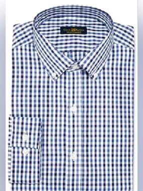 Club Room Blue Checkered Men's Shirt 16